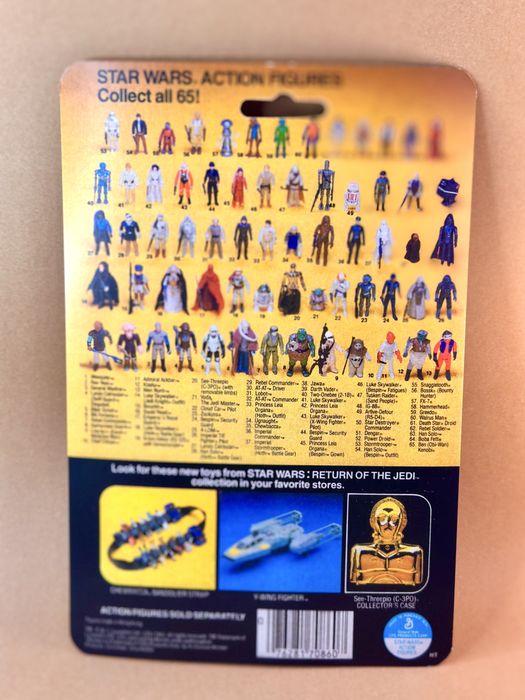 Star Wars Kenner ROTJ Original Chief Chirpa 1983 in Repro Card.