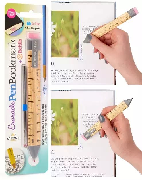 Pen Boomkark zakładka długopis - Linijka + wkłady. Thinking Gifts