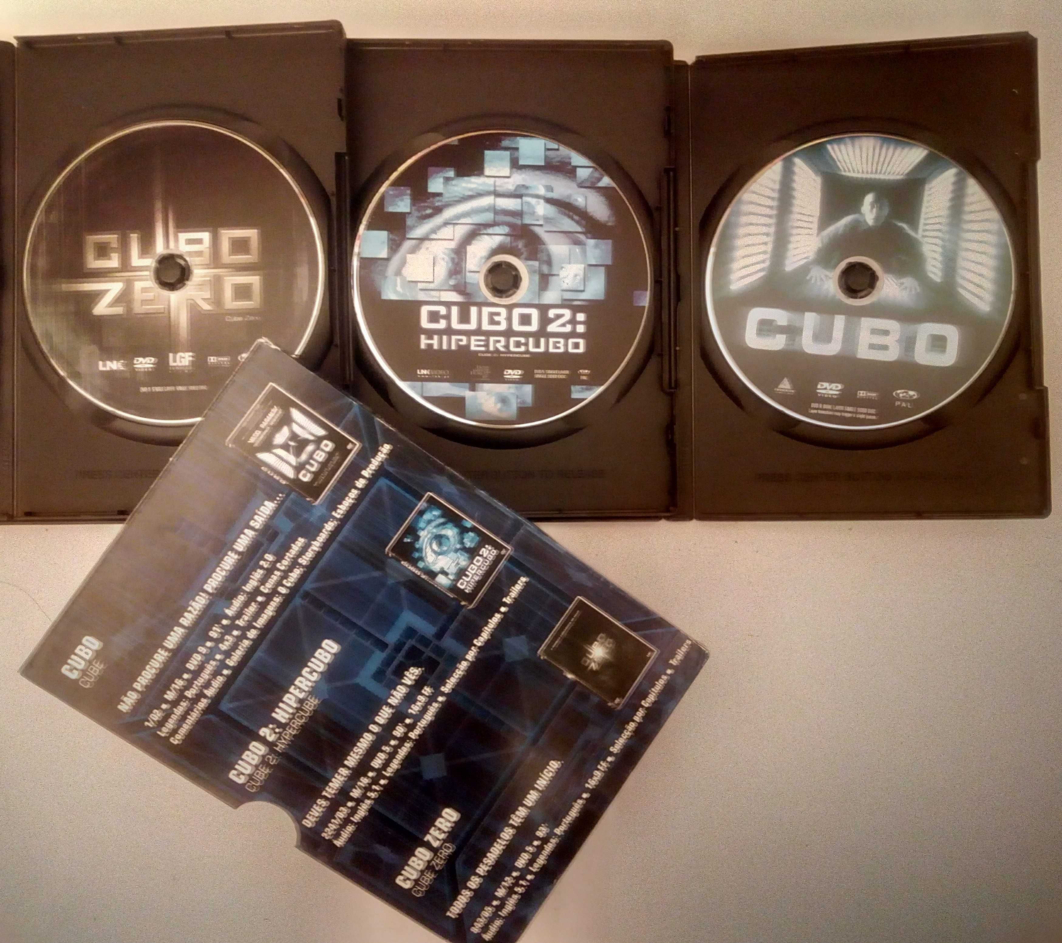 3 DVDs - Triologia "Cubo"