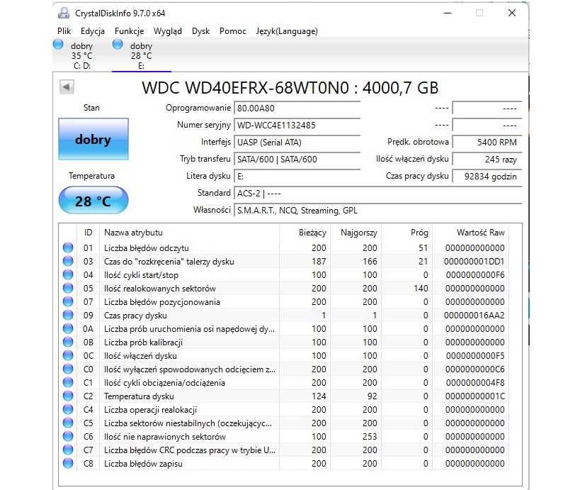 Dysk HDD WD Red 4TB