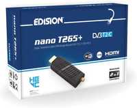 Dekoder dvb-t2 hevc EDISION NANO T265+ naziemny i kablowy HDMI 3 szt.