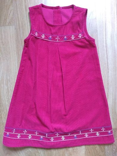 Sukienka sztruksowa bez rękawków Mothercare-rozm. 116 cm