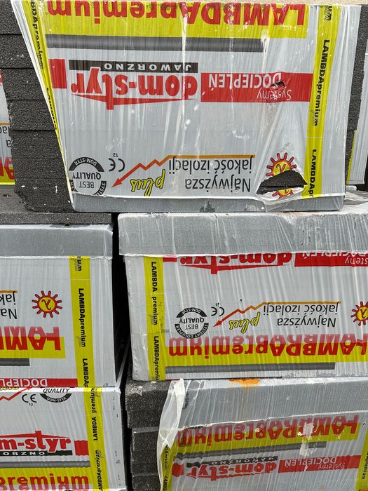 Styropian grafitowy Dom-Styr 8 cm i 5 cm/lambda 0,031/11 paczek