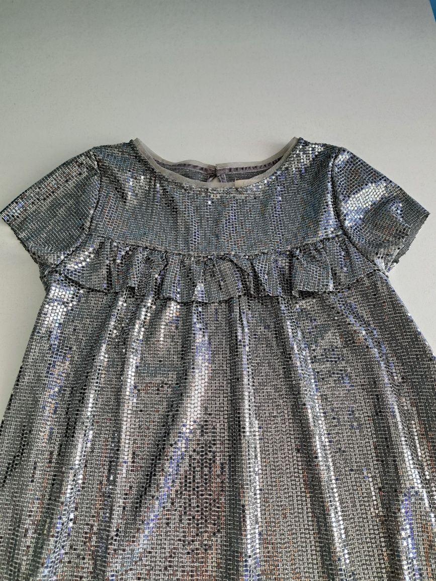 Vestido prateado criança