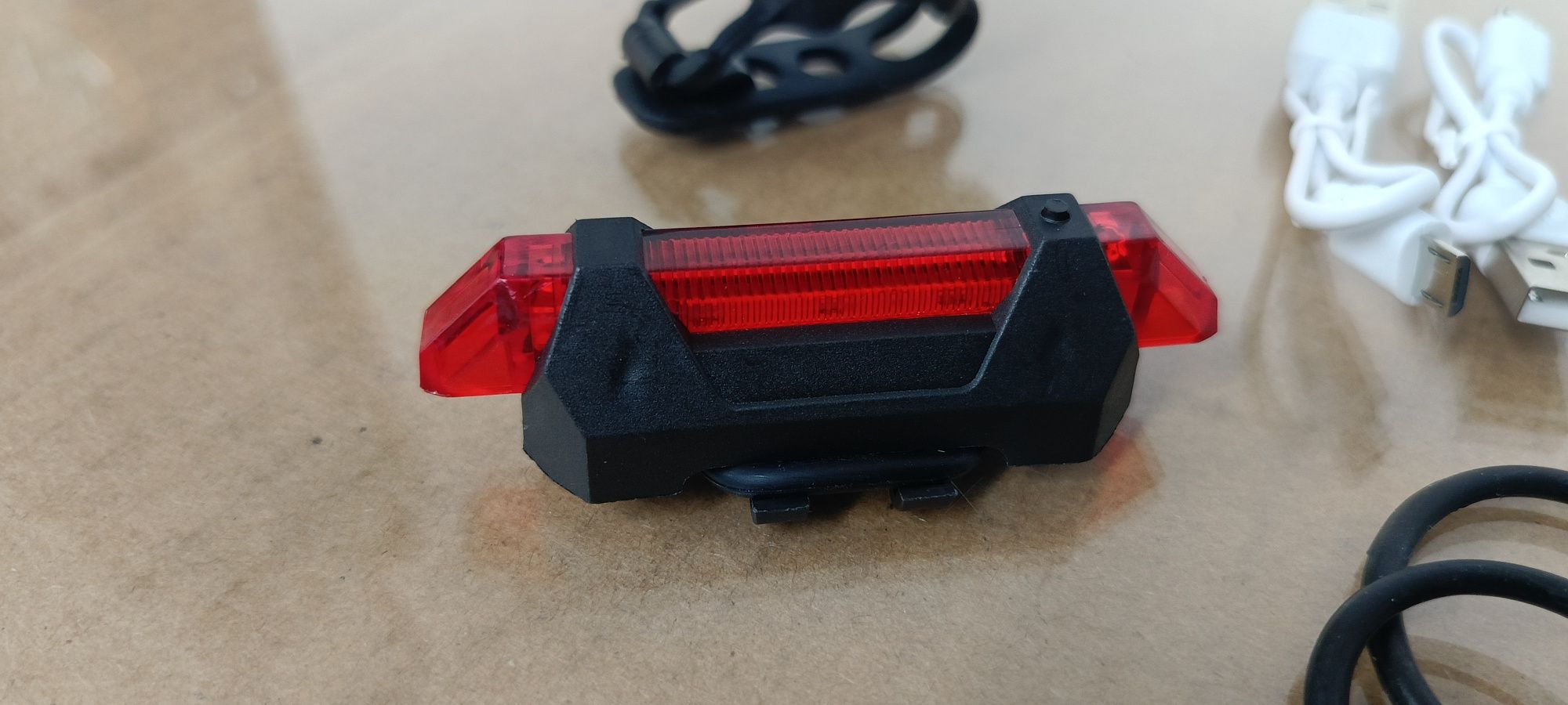 Lampki rowerowe Przód i Tył LED USB.