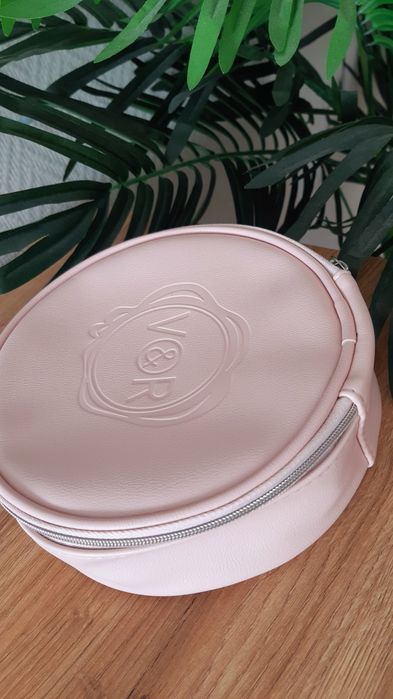 Viktor & Rolf Flowerbomb designerska kosmetyczka kuferek pudrowy róż