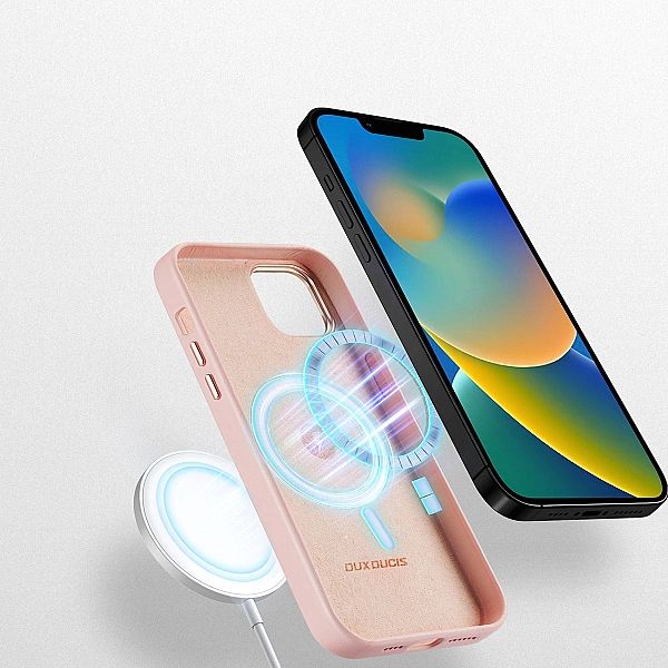 Dux Ducis Grit skórzane etui do iPhone 14 Plus elegancki pokrowiec ze