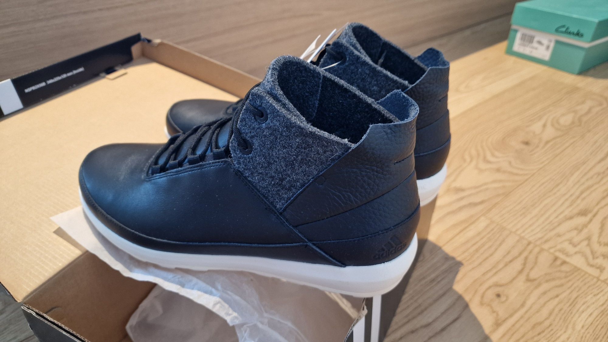 Adidas Zappan II Winter MID buty zimowe trekkingowe skóra filc