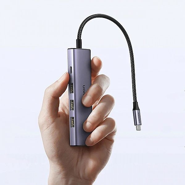 HUB Ugreen CM511, 15597/5w1 USB-C - USB-C PD / HDMI / 3x USB-A 3.0 - s