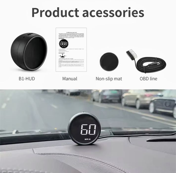 Автодисплей OBD 2 спидометр, температура, вольтаж аккумулятора