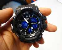 Czarny elektroniczny zegarek SMAEL cyfrowy LED wojskowy sportowy