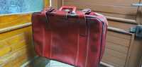 KRWISTA! Vintage torba waliza w pięknym stanie 60x40x15 PRL