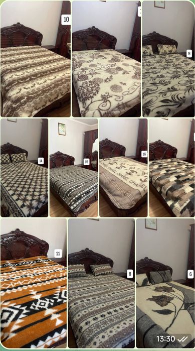 Шерстяні ковдри 70% (3,3кг) 200*220см,150*200см