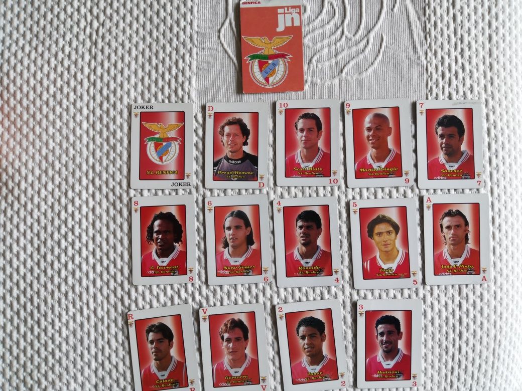 Coleção de cartas da bola da liga portuguesa do jornal de notícias