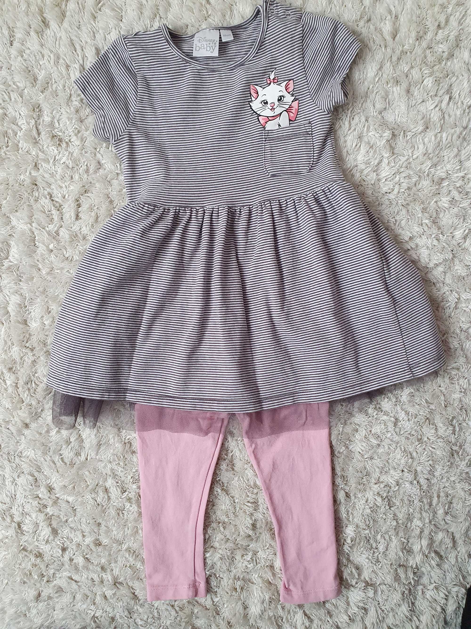 Zestaw tunika/ sukienka + legginsy Disney Baby r.80