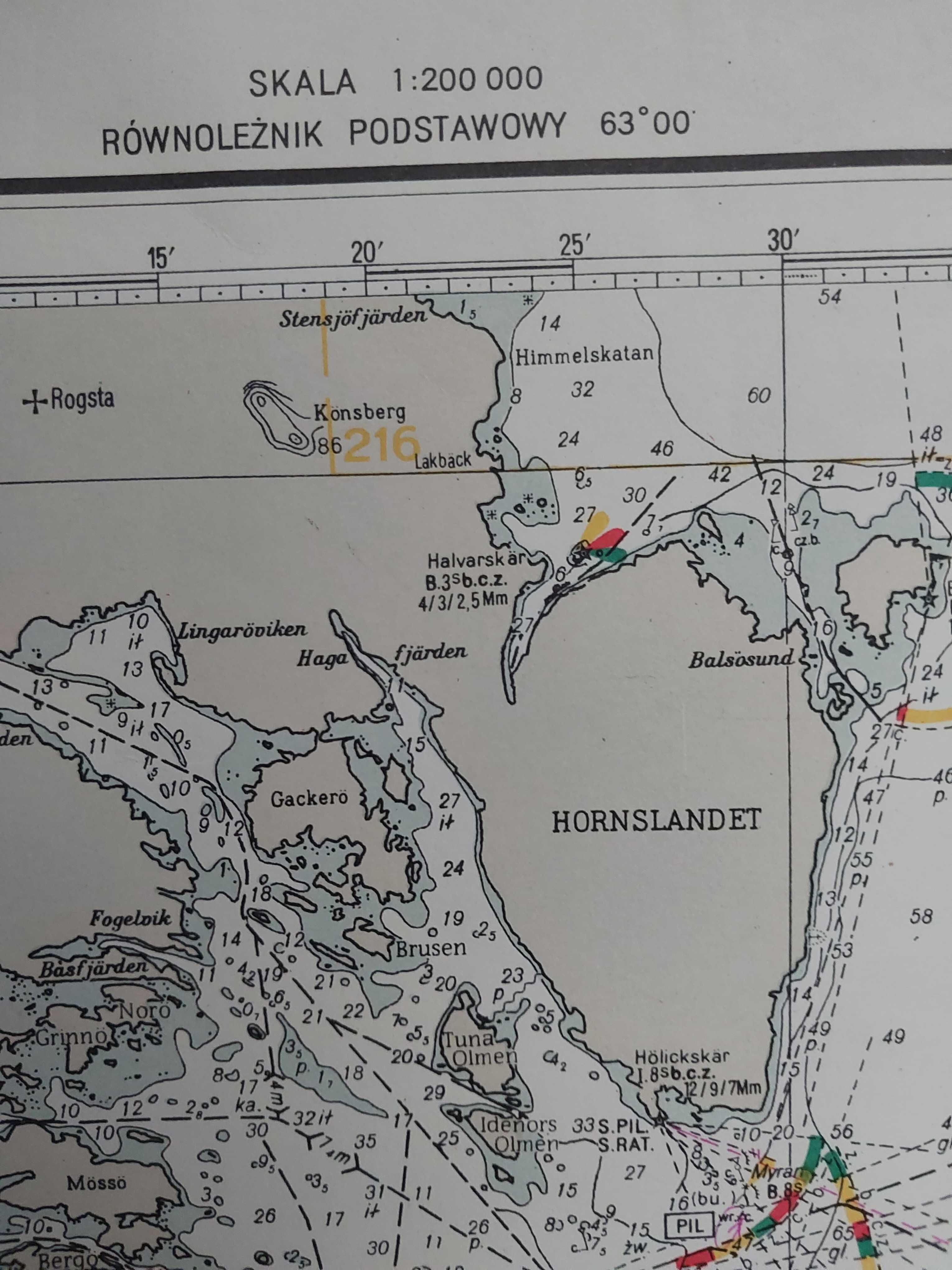 Mapa morskaPRL1979: Bałtyk. Zatoka Botnicka od Norrtalje do Hudiksvall