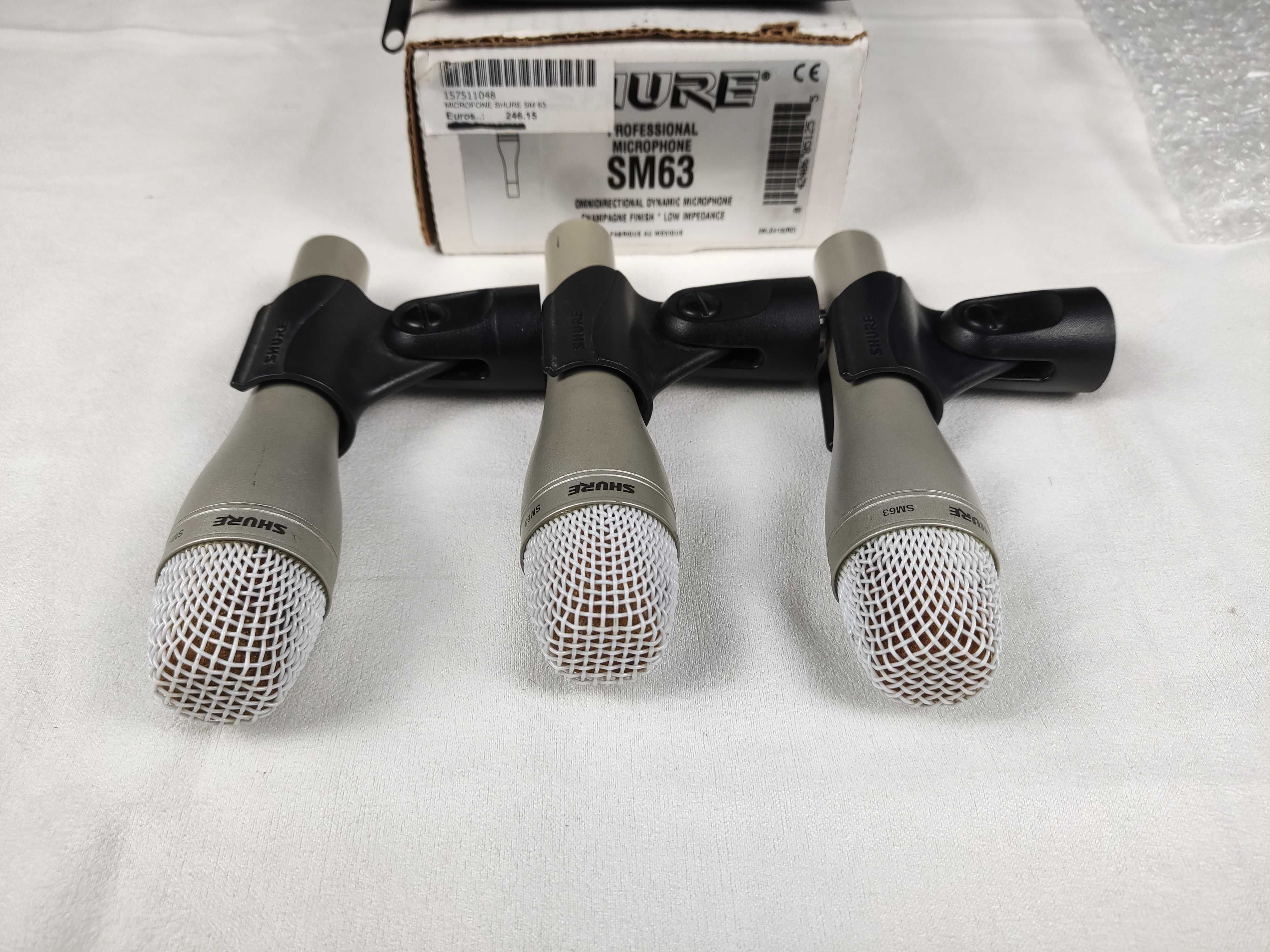 3 Microfones Shure SM63