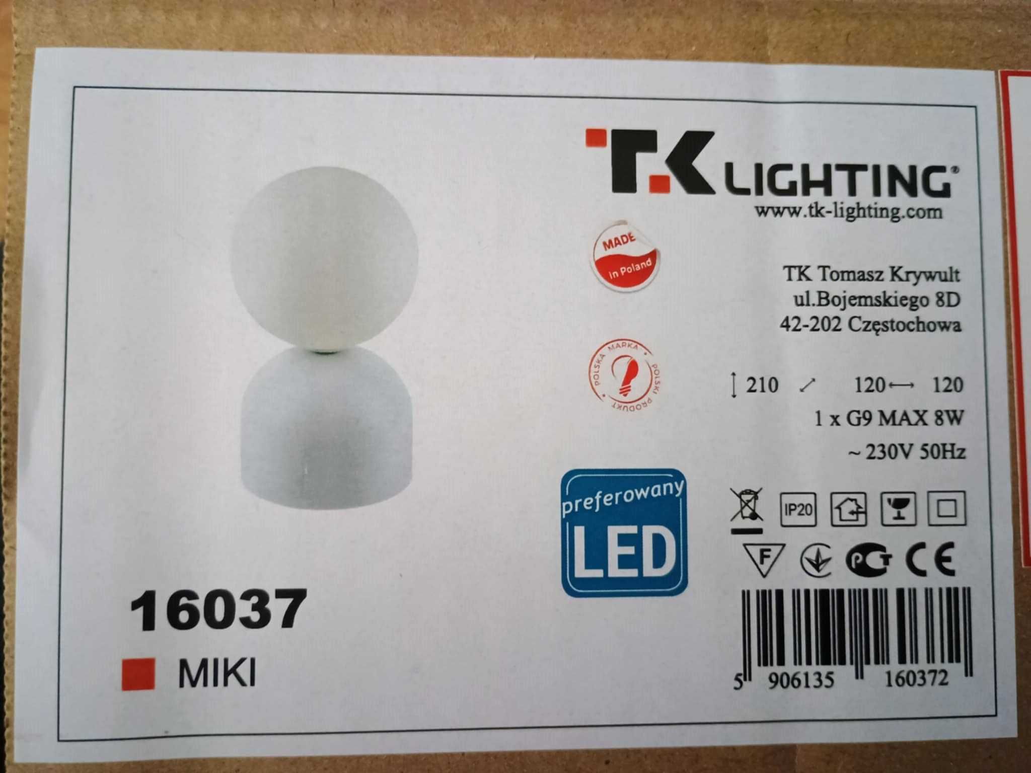 Lampa MIKI White TK Lighting nowa