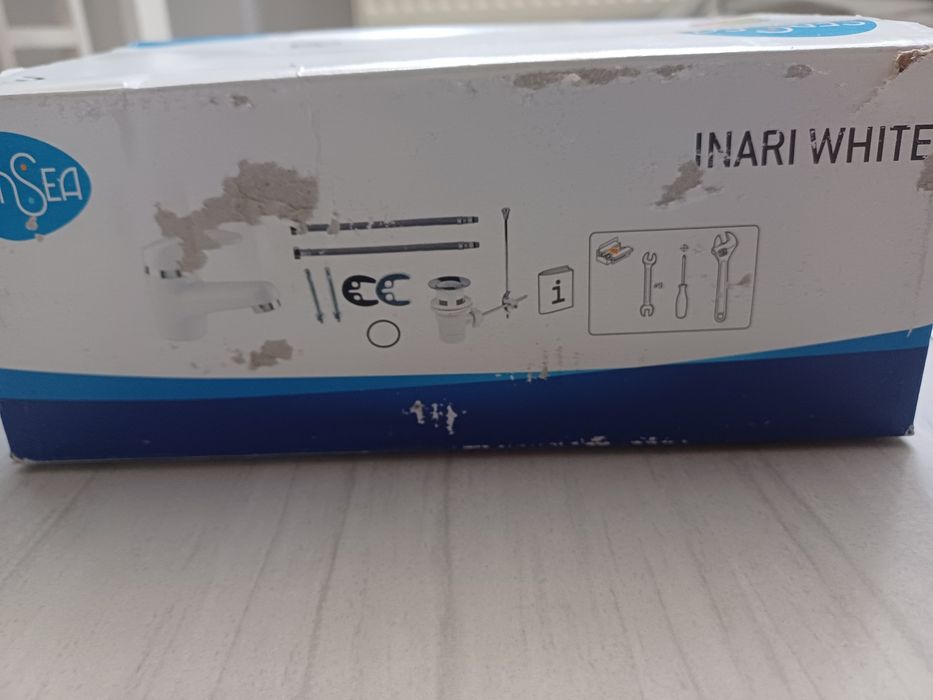 Bateria jednouchwytowa, kran biał do łazienki, NOWY