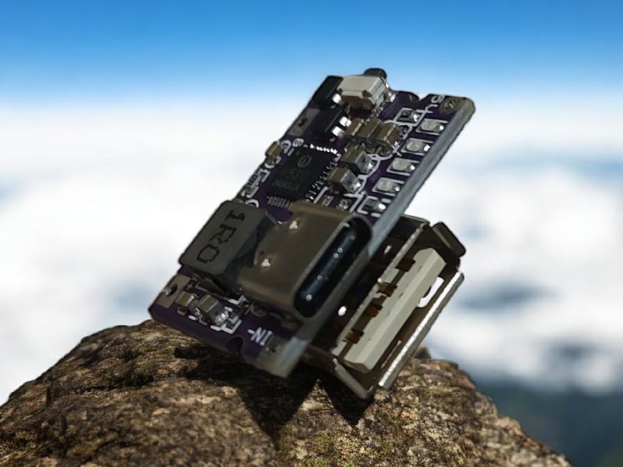 USB А Type C 3А плата повербанк брелок LED ліхтарик гнучкий IP5310