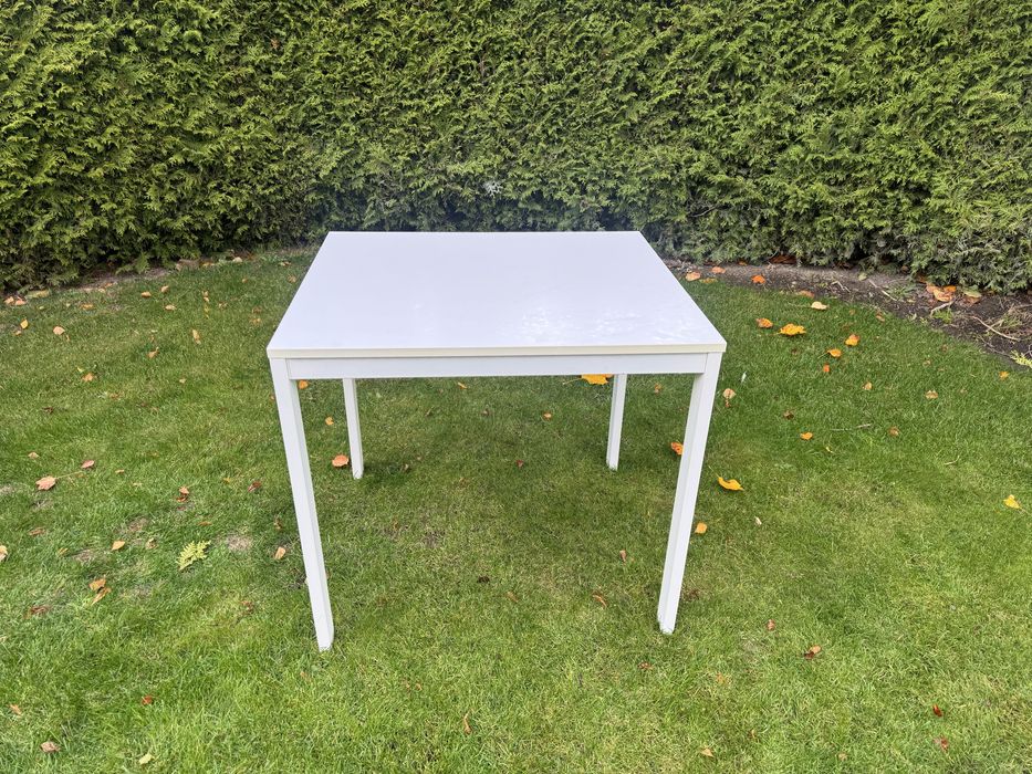 IKEA rozkladany stół VANGSTA i 4 krzesła NORDMYRA w kolorze białym