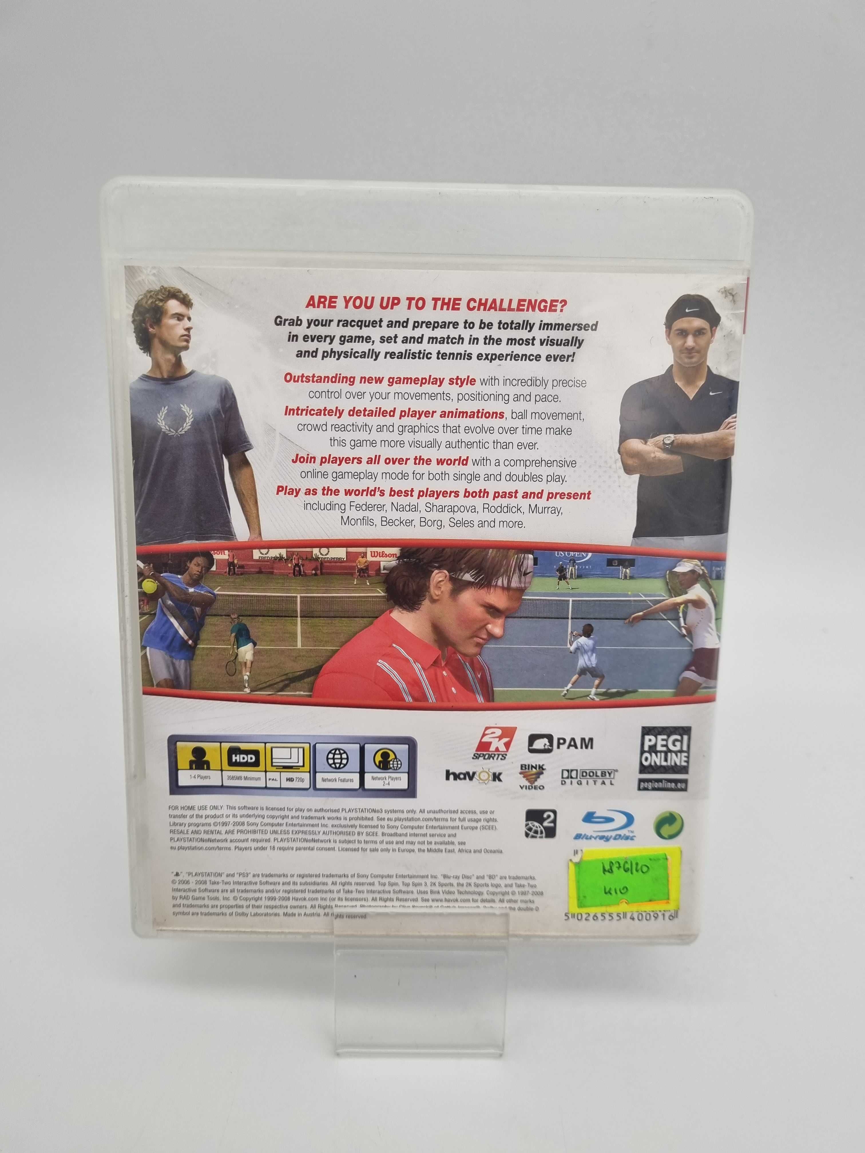 Gra TOPSPIN 3 2K Sports Sony PlayStation 3 (PS3)