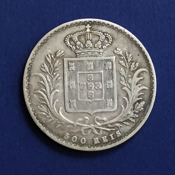 500 réis 1871 - D. Luis I - prata