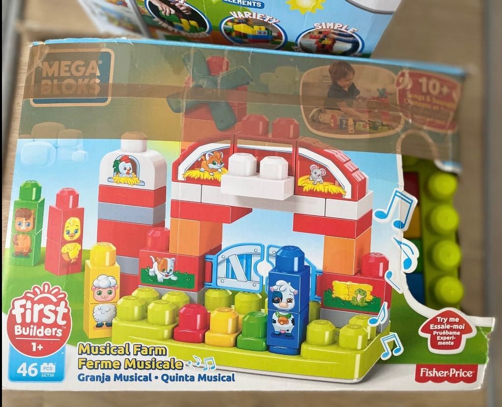 edukacyjną Mega Bloks Fisher Price muzyczna farma