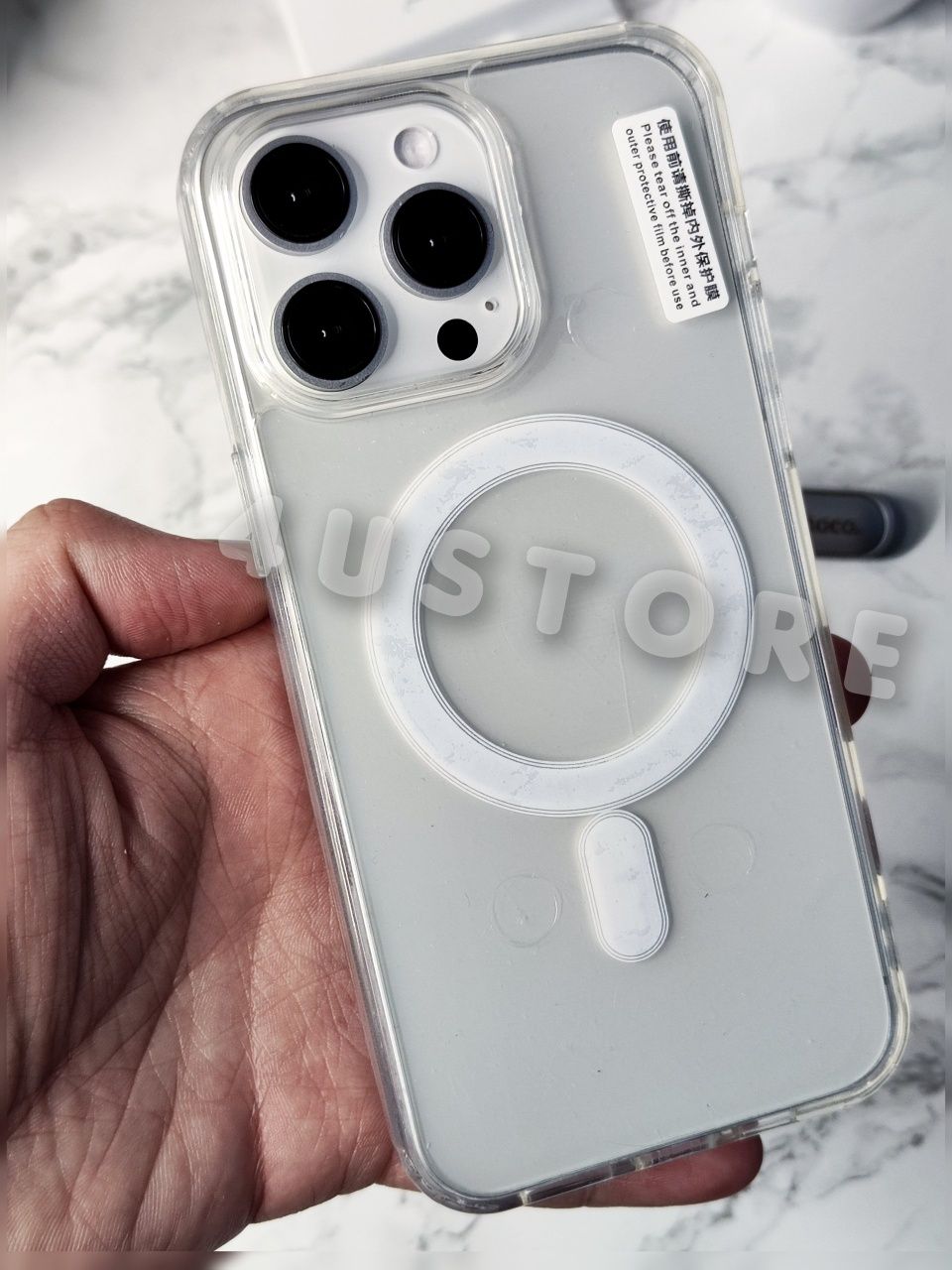Чехол Clear Magsafe на iPhone 15 Pro Max прозрачный, чохол прозорий