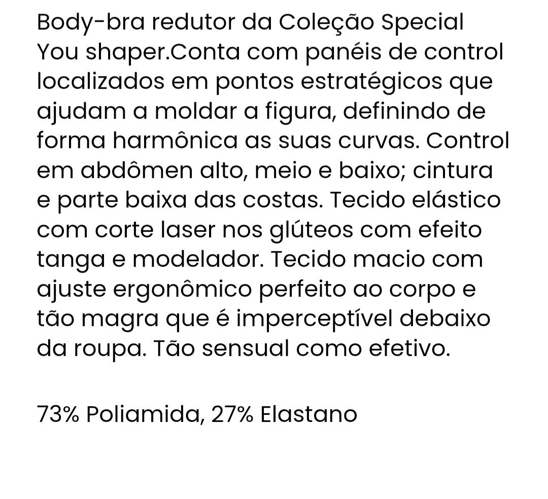 Body redutos sem costuras com enchimento e aro