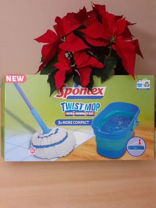 Zestaw do sprzątania - mop obrotowy z wiadrem