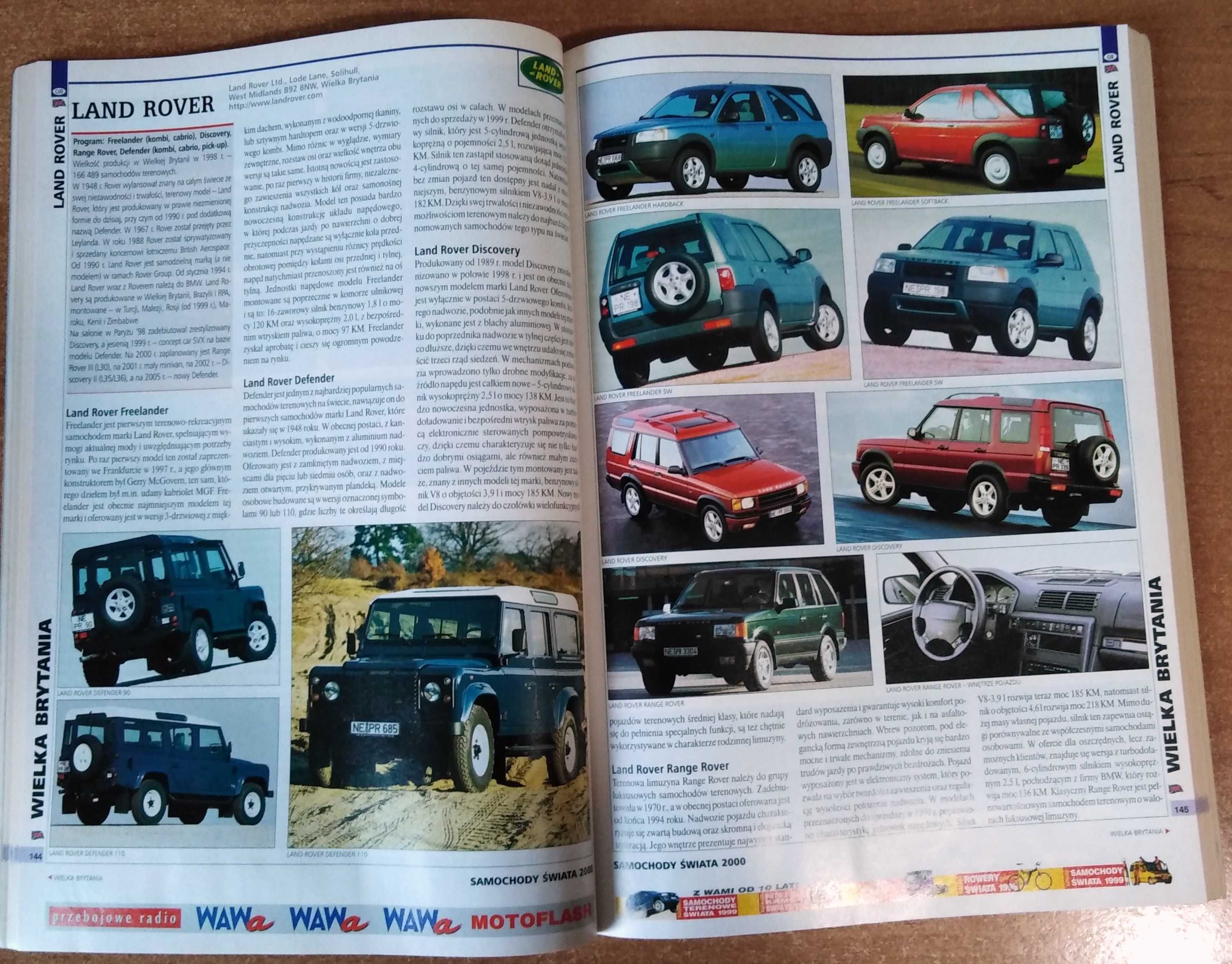 Katalog Samochody świata 2000 r. – 8000 modeli, 1200 firm.