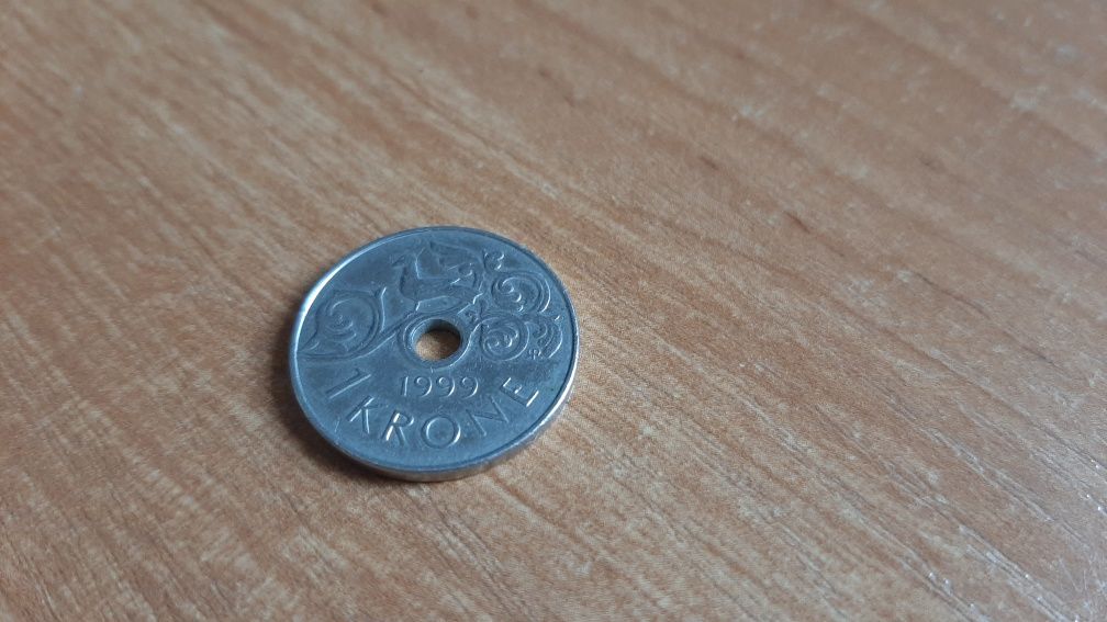 Jeden 1 Krone moneta Norge 1999/2011 rok