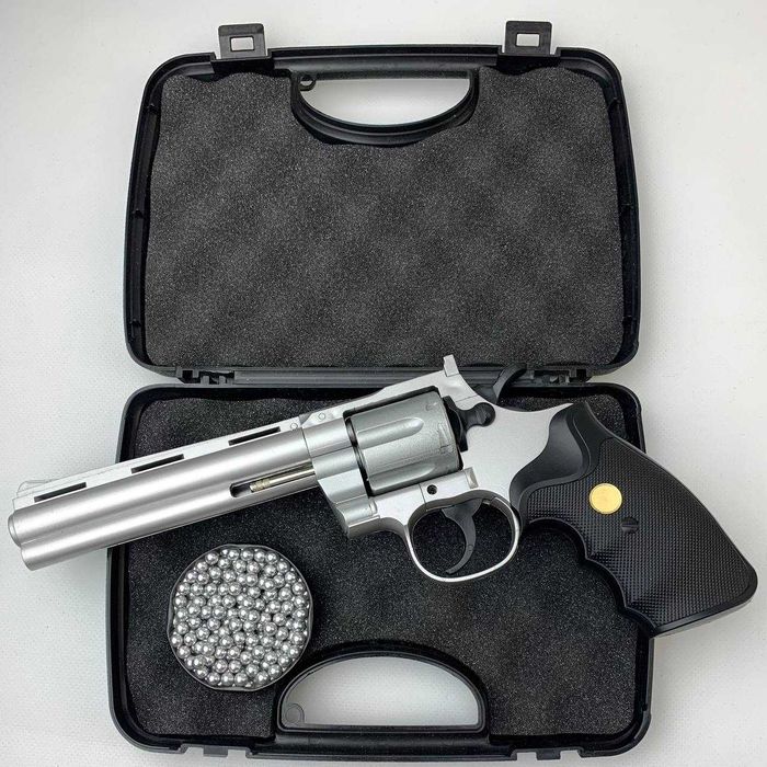 Дитячий іграшковий револьвер S&W з кульками гільзами пульках для дітей