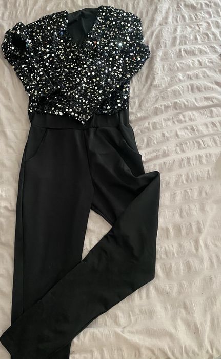 Kombinezon z cekinami, wesele impreza sylwester