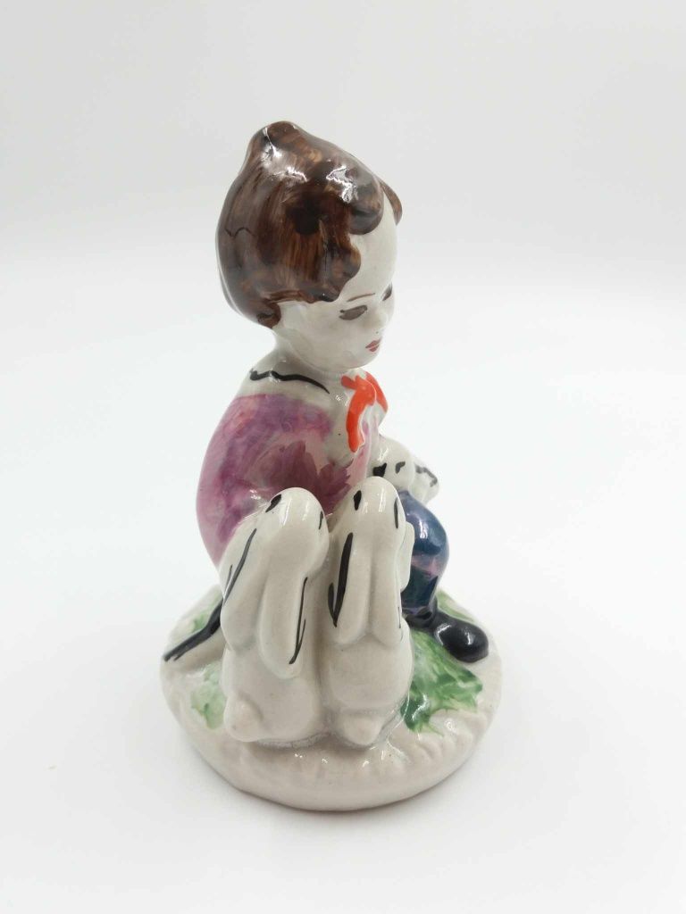 Śliczna porcelanowa ręcznie malowana figurka Steatyt PRL