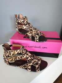River Island 37 nowe sandały sandałki buty panterka leopard defekt