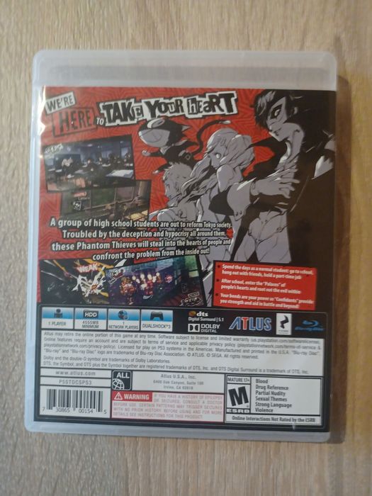 Gra na PS3 Persona 5 P5 US stan idealny unikat