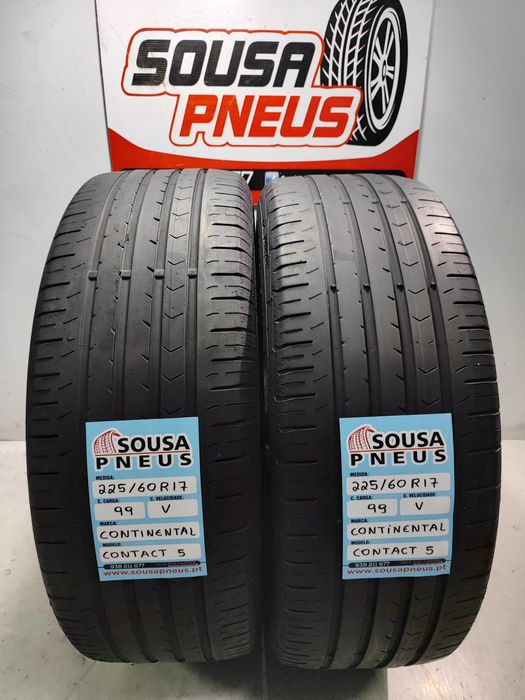 2 pneus semi novos continental 225/60R17 99V Oferta dos Portes