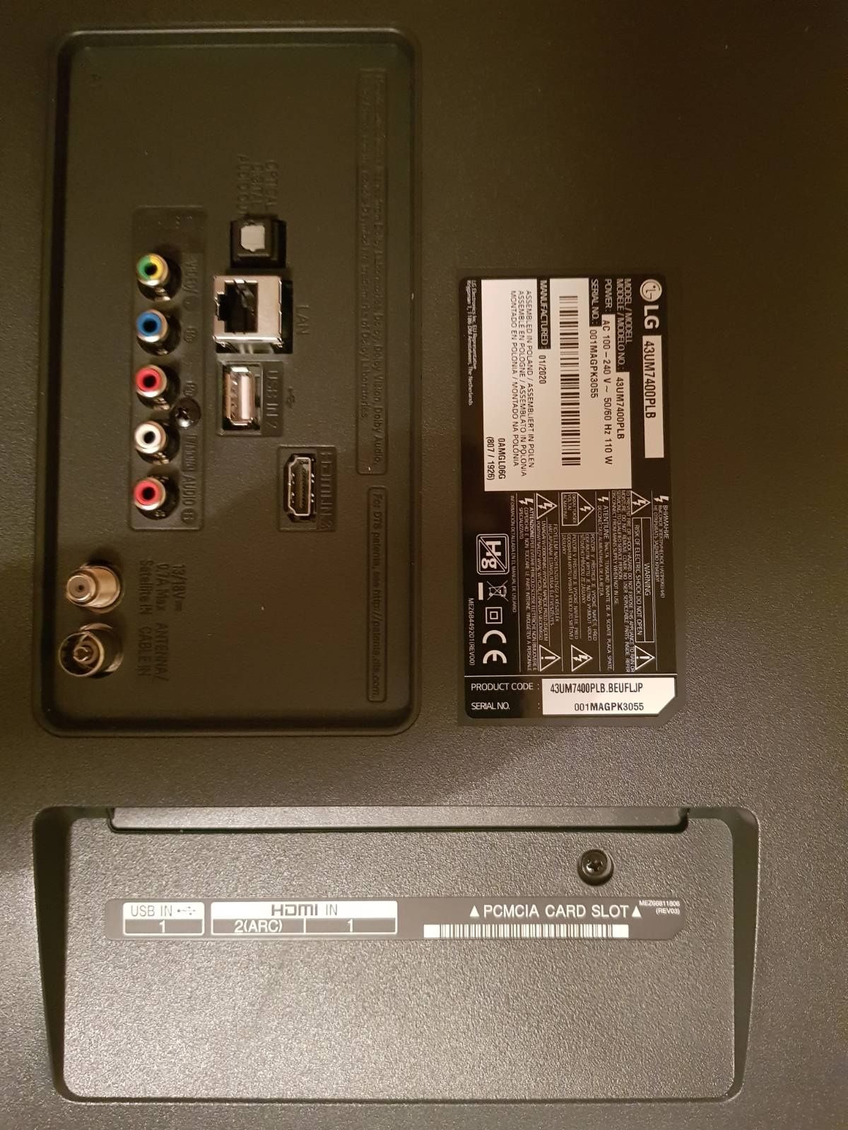 Телевізор LG 43 UM 7400 PLB