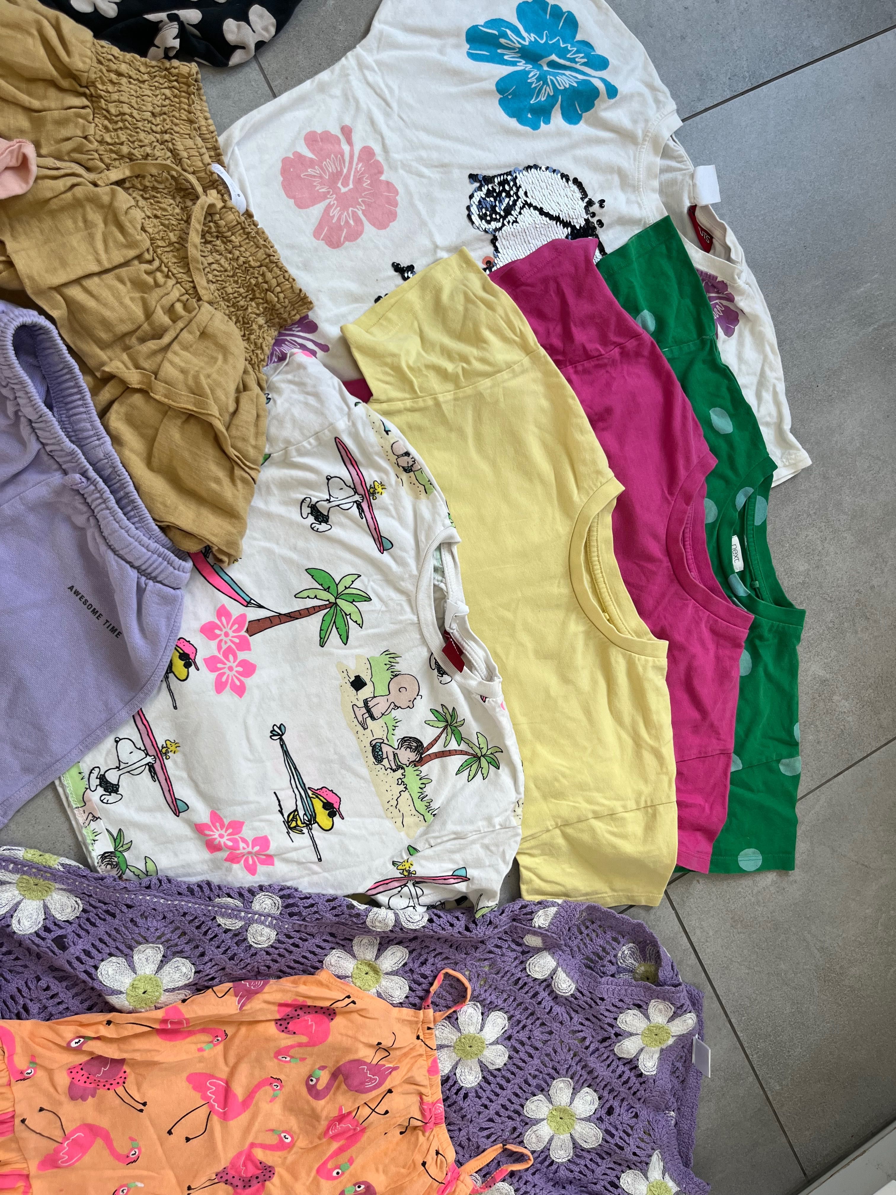 Paka ubrań letnich głównie Zara next H&M 128