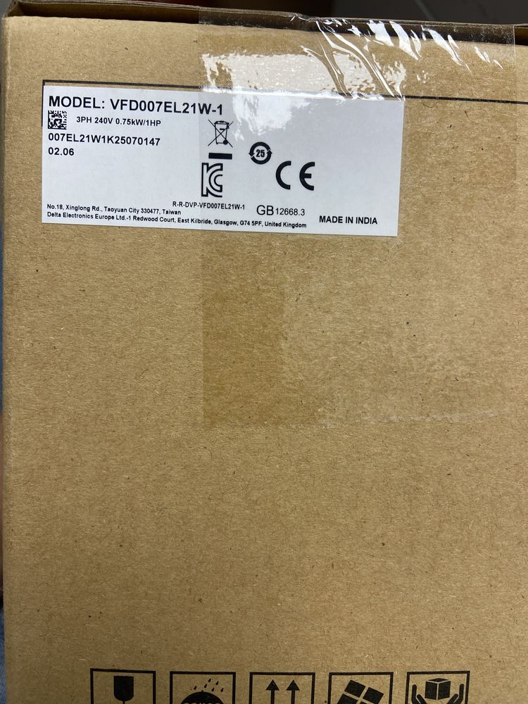 Variador monofasico 0,75 Kw *NOVO*