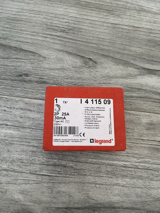 LEGRAND Wyłącznik różnicowoprądowy 2P 25A 411509