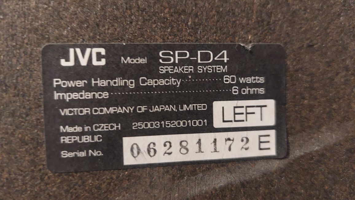 Wieża JVC ca-d4t z głośnikami sp-d4