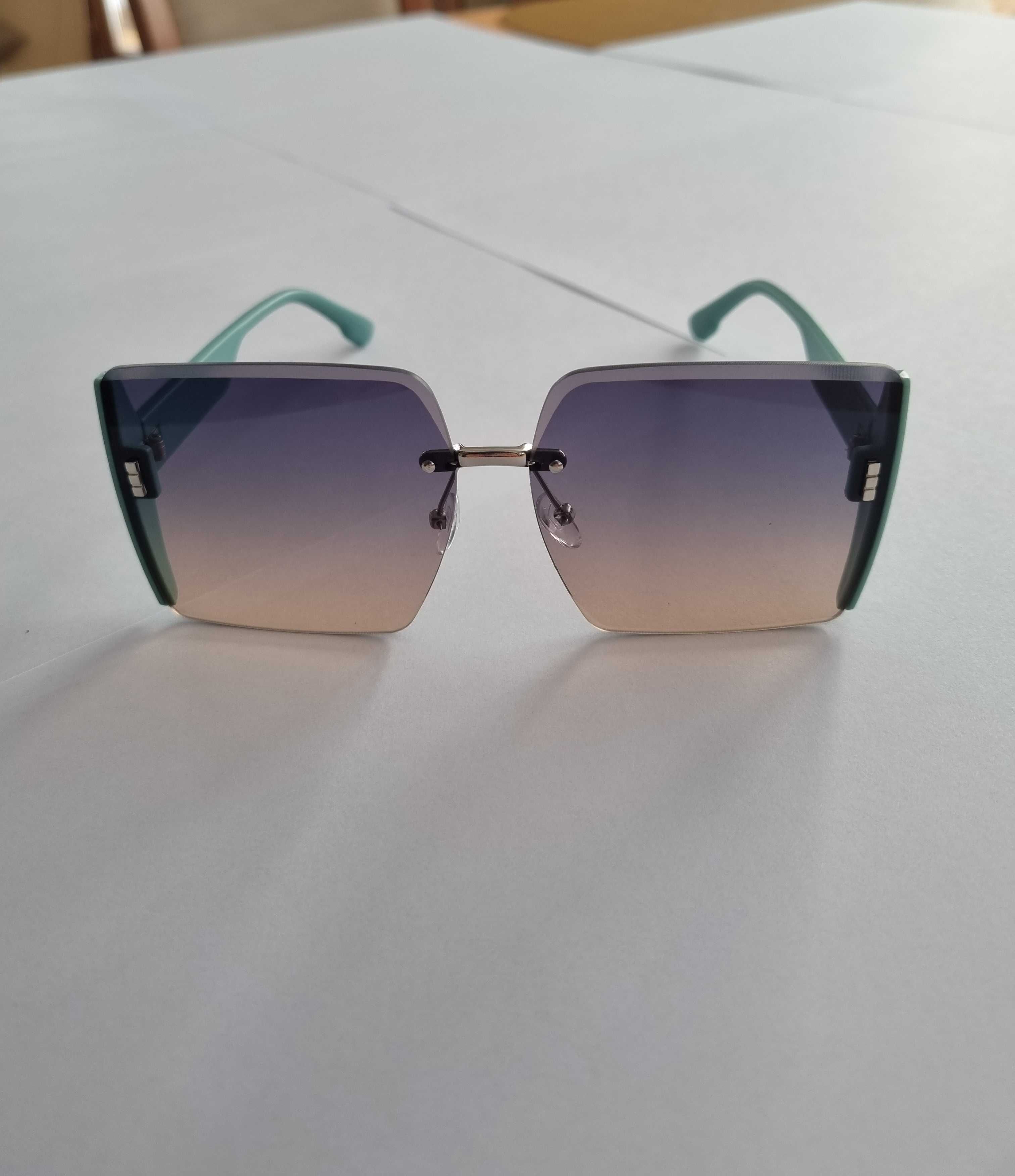 Kwadratowe okulary przeciwsłoneczne klasyczne Retro lustro gradientowe