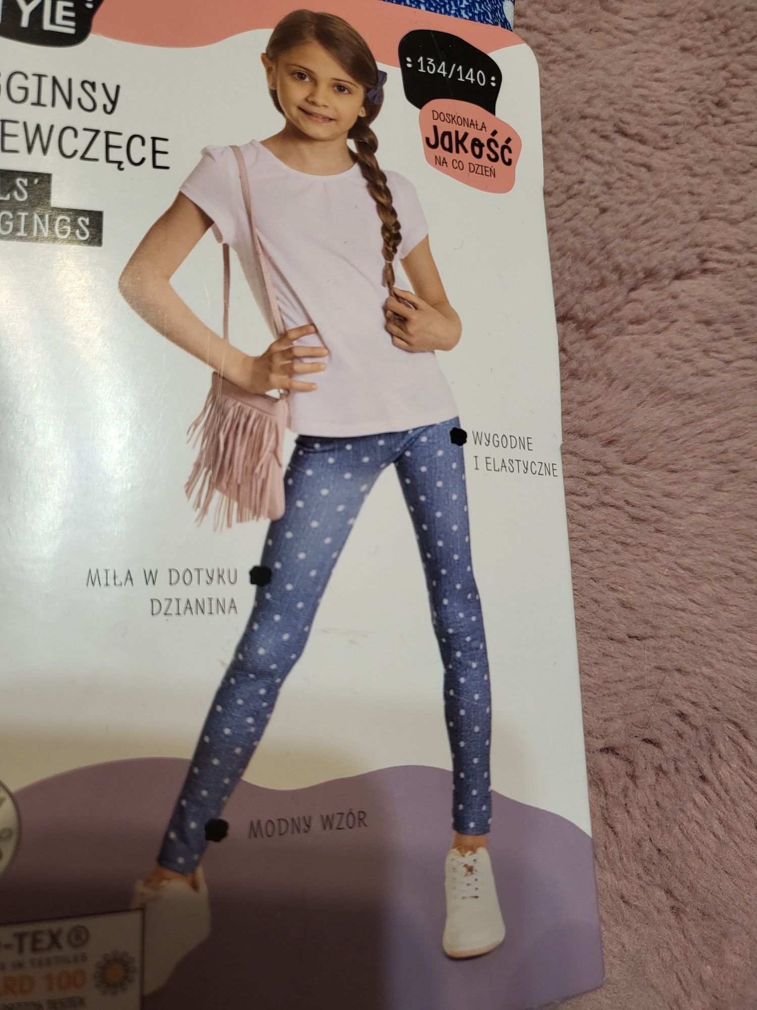 Legginsy dziewczęce 134/140