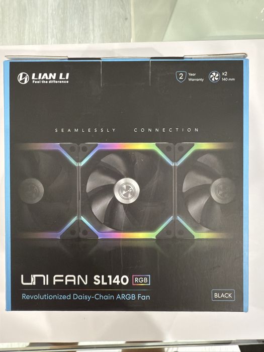 Pack 2x Lian-Li Uni Fan SL140 Dual RGB PWM 140mm Preto