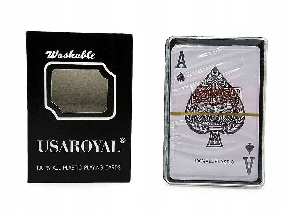 Baralho de 54 cartas revestido a plástico com caixa Novos e embalados