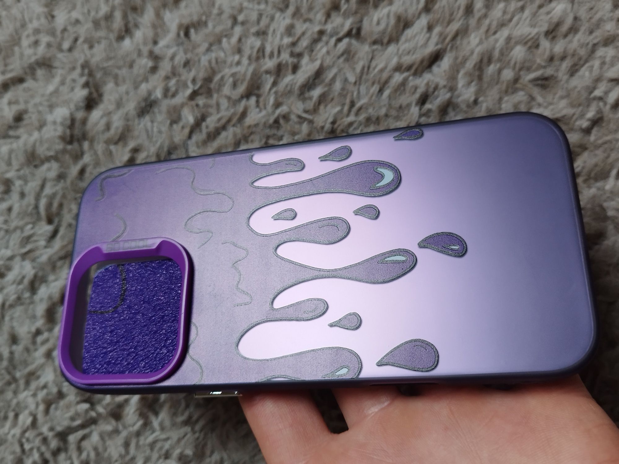 Case Etui iPhone 16 Pro Max Piękne Jagodowe Fioletowe nowe etui z ochr