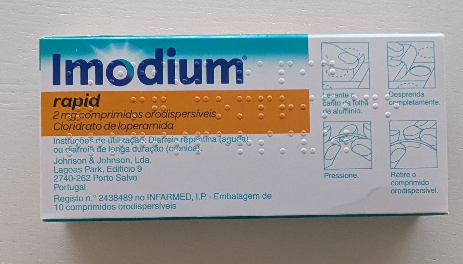 Imodium rapid com 10 comprimidos